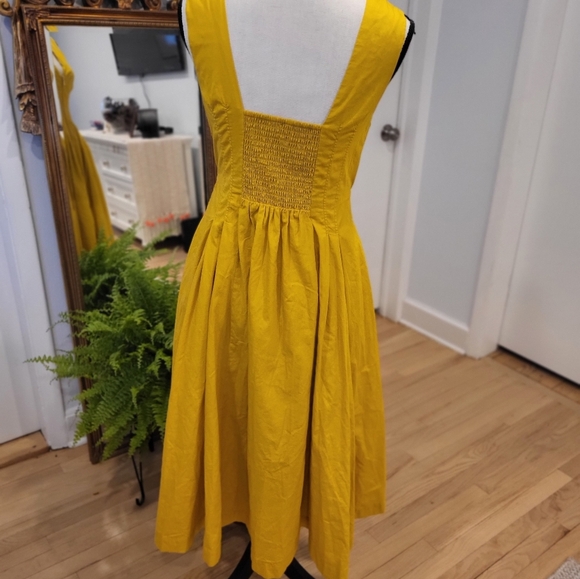 Anthropologie Elegant Yellow Sleeveless Dress - Picture 10 of 11